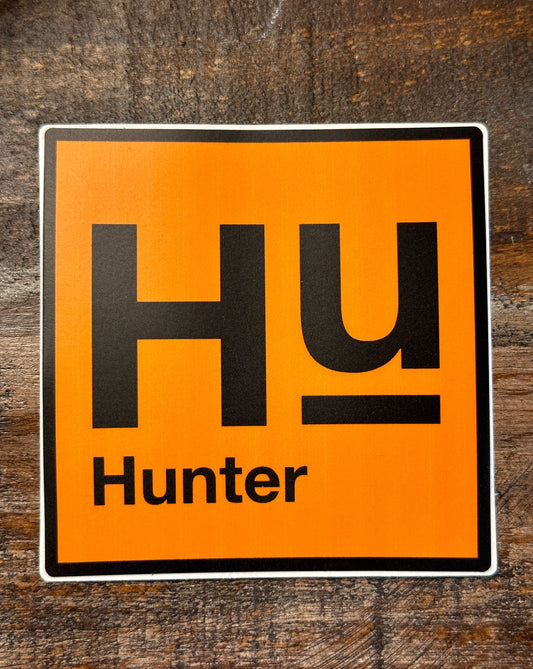 HUNTER® 4x4" Decal Orange / Blk