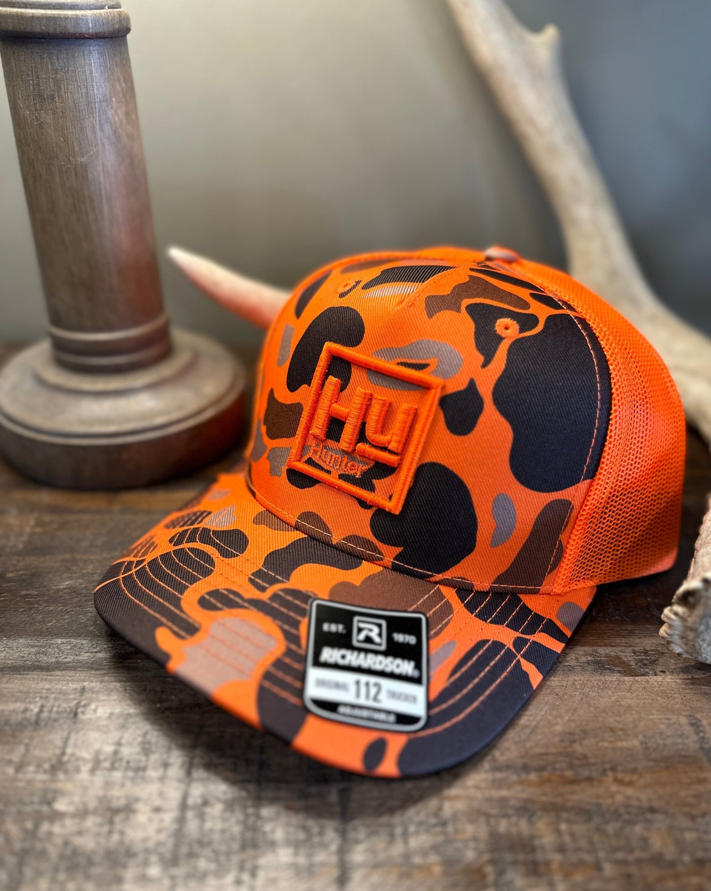 HUNTER® Blaze Orange Camo / Orange 3D Logo Hat