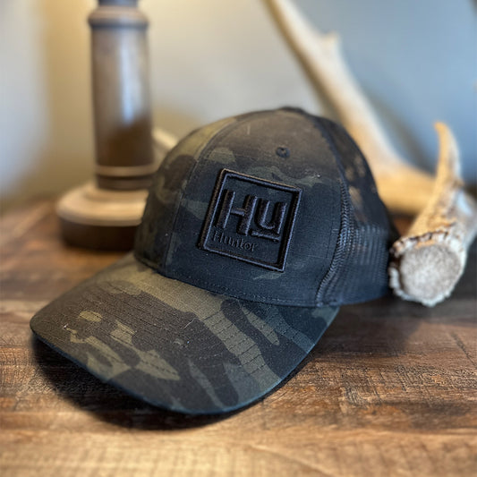 HUNTER® Black Camo / Black 3D Logo Hat