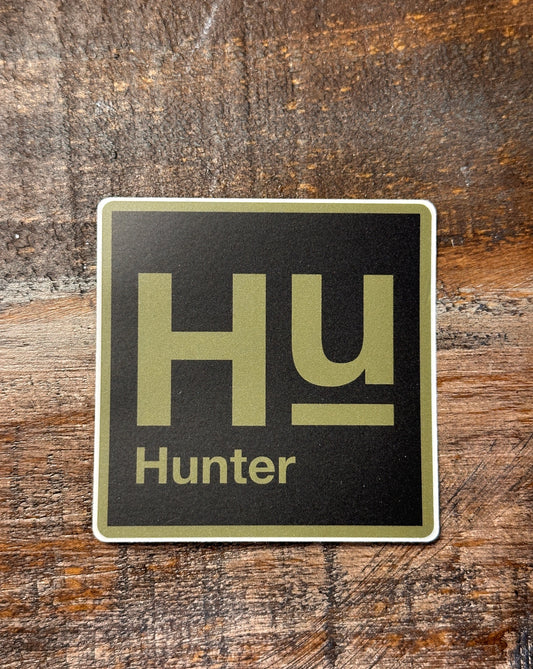 HUNTER™ Element Decal 3x3" Blk/Grn