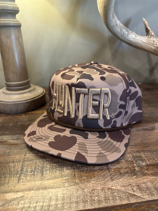 HUNTER® Tall Letter Rope Camo Hat